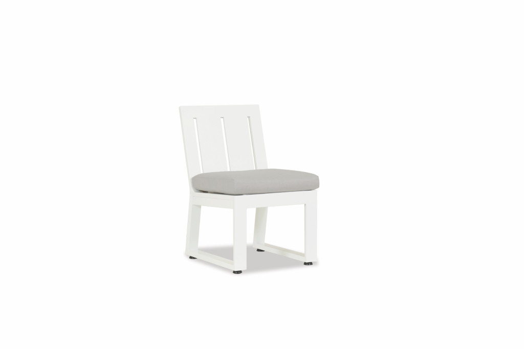 Newport Dining Chair with cushion in Cast Silver