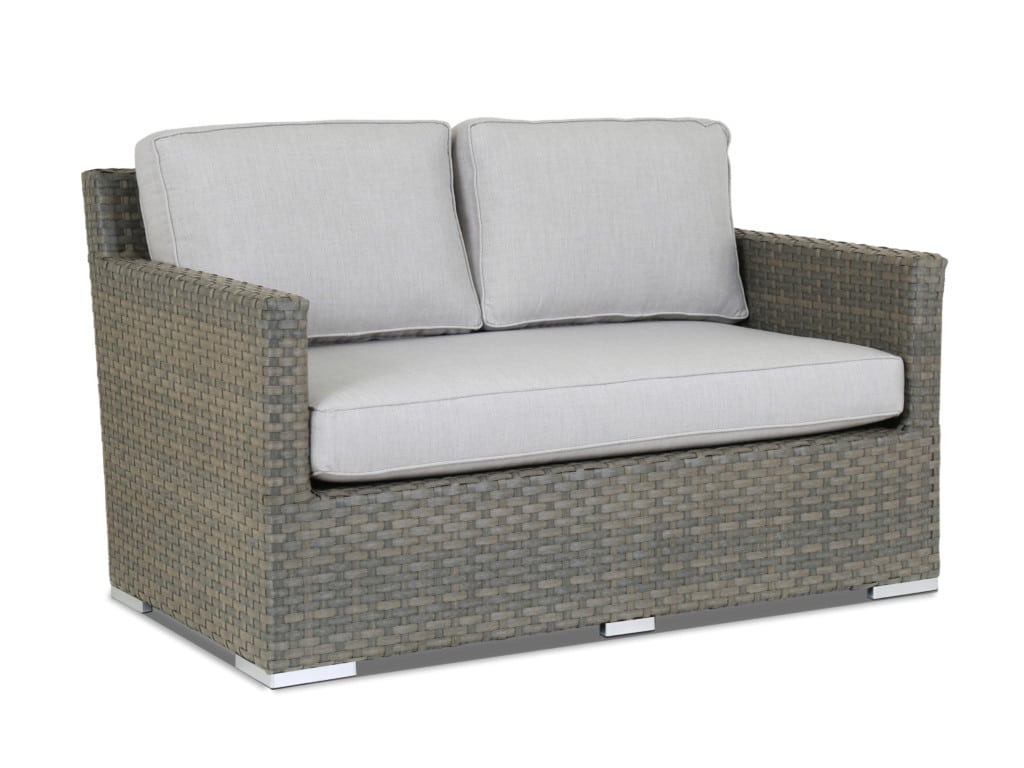 Majorca Loveseat with cushions in Cast Silver