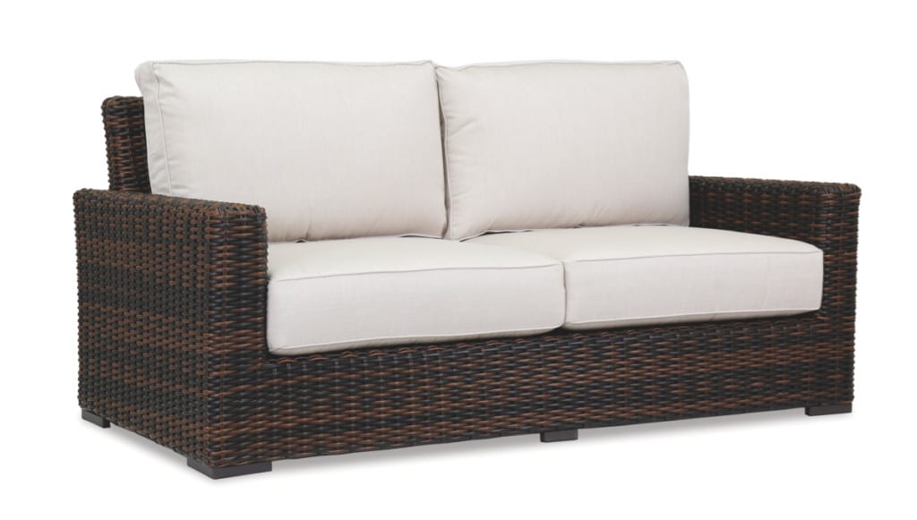 Montecito Loveseat with cushions in Canvas Flax with self welt