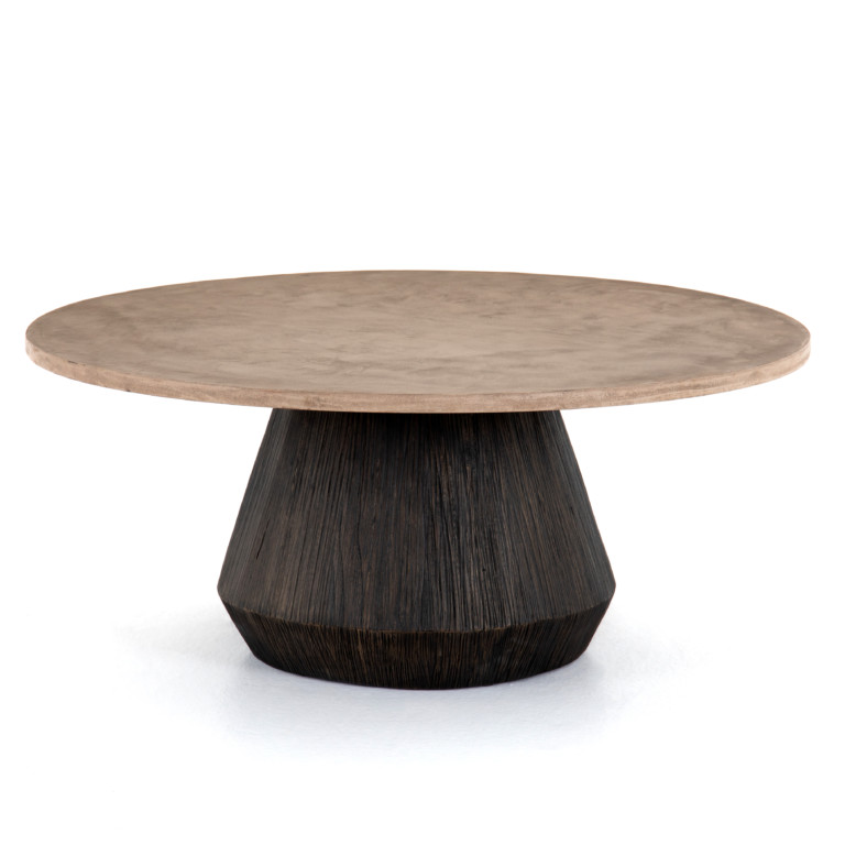 Darwin Round Coffee Table-Taupe