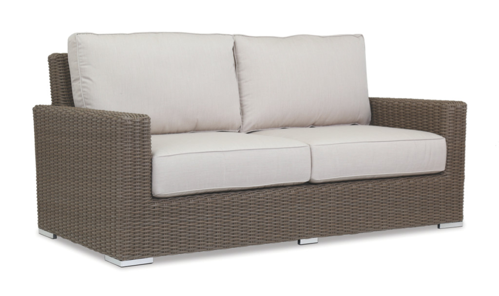 Coronado Loveseat with cushions in Canvas Flax with self welt