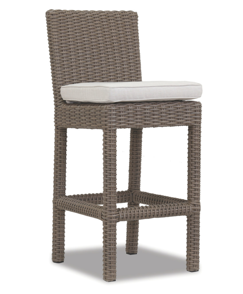 Coronado Barstool with cushions in Canvas Flax with self welt