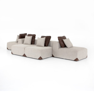 Madden 6 Pc Pit Sectional-Gabardine Whea