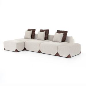 Madden 7 Pc Pit Sectional-Gabardine Whea