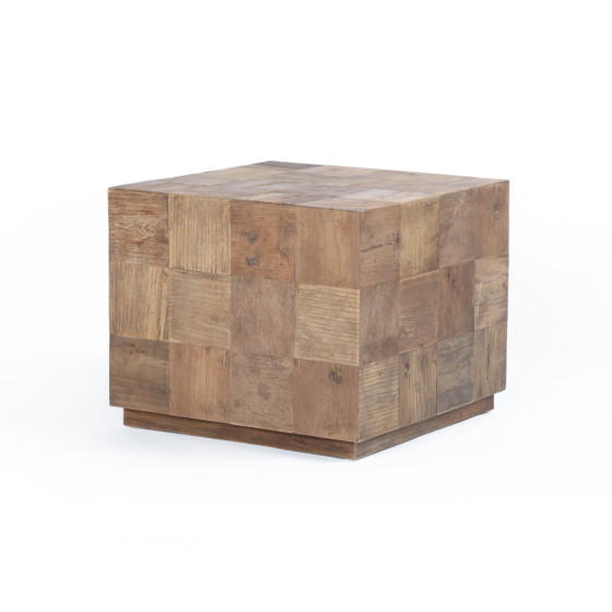 Avignon Cube Coffee Table-Untouched Elm