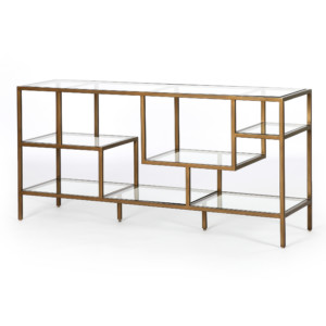 Helena Brass Media Console-Antique Brass