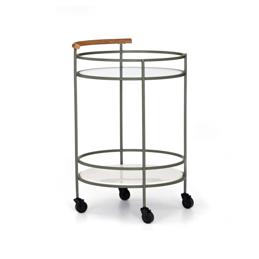 Dempsey Bar Cart-Sage Green