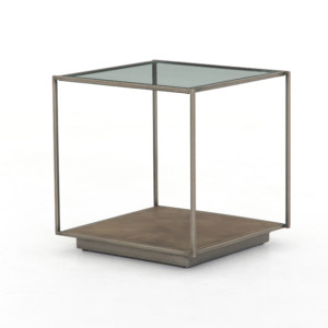 Abel Sunburst End Table-Sunburst Etched