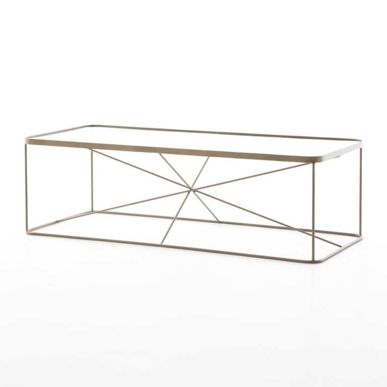 Lucas Coffee Table-Antique Brass