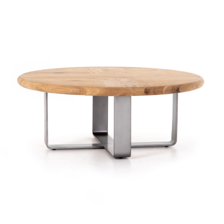 Skate Round Coffee Table-Natural Oak