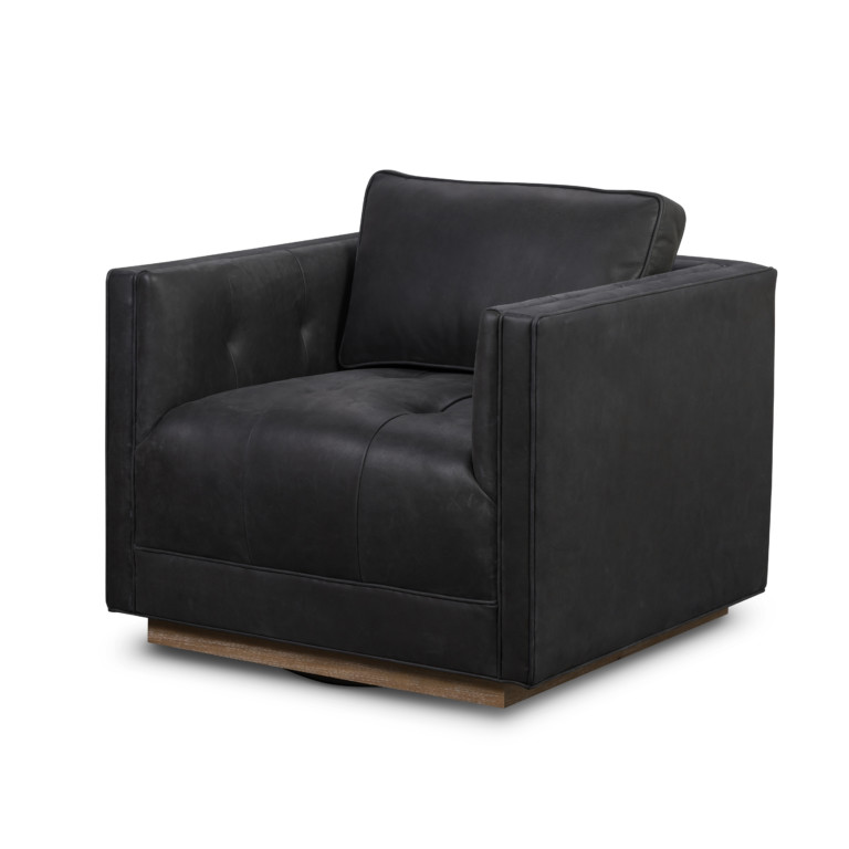 Kiera Swivel Chair-Umber Black