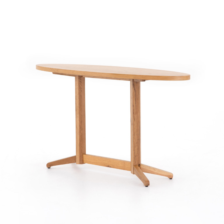 Clayton Oval Console-Natural Oak
