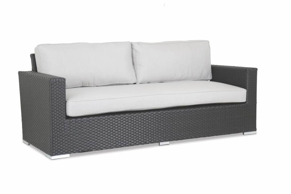 Solana Sofa with cushions in Cast Silver