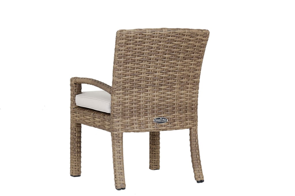Havana Dining Chair with cushions in Canvas Flax