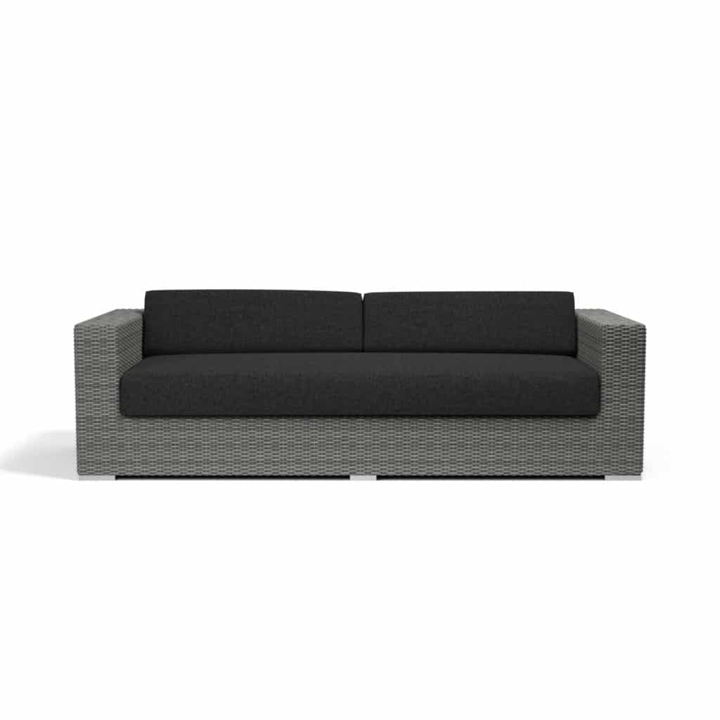 Emerald II Sofa with cushions in Spectrum Carbon