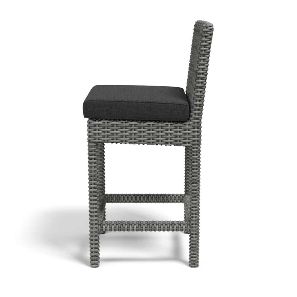 Emerald II Counter Stool with cushion in Spectrum Carbon