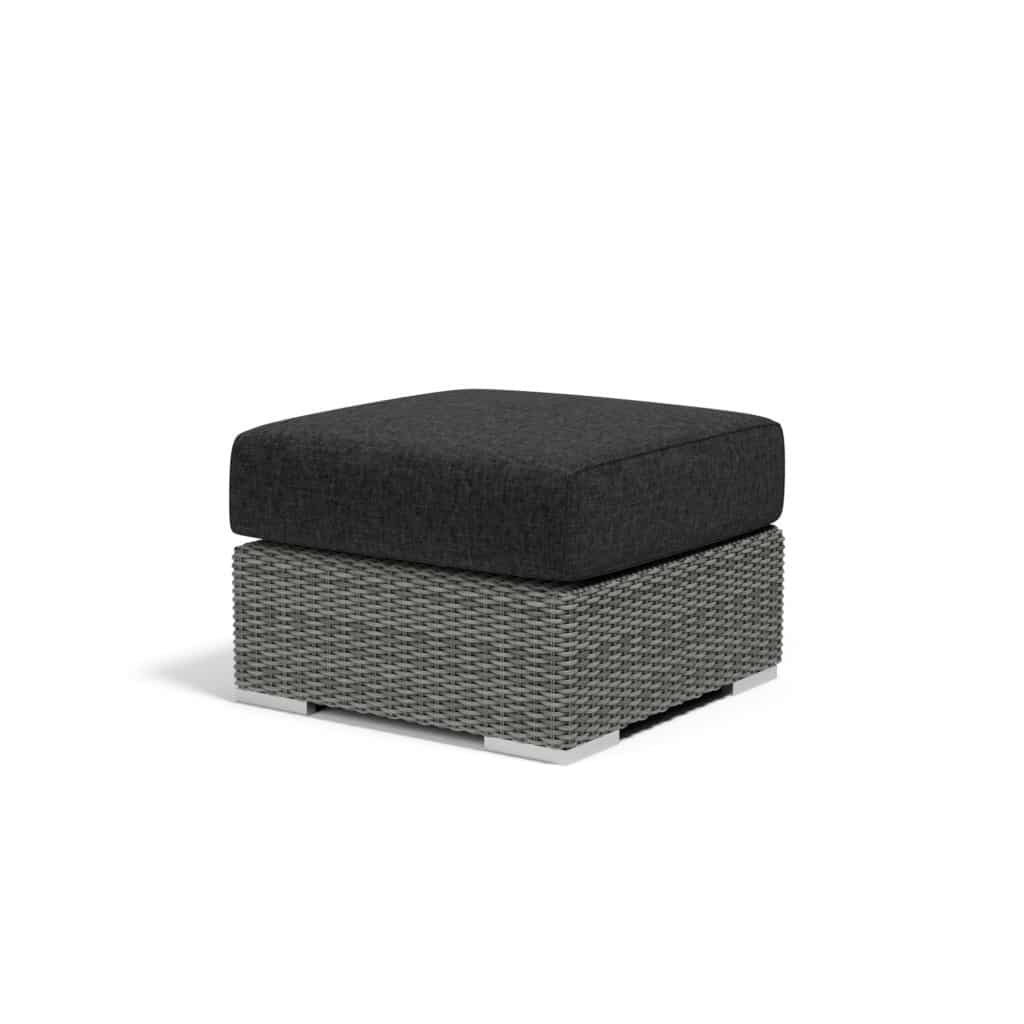 Emerald II Ottoman with cushions in Spectrum Carbon