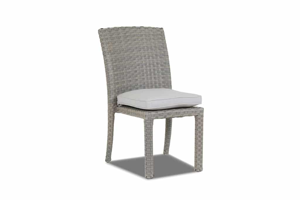 Majorca Dining Chair with cushions in Cast Silver