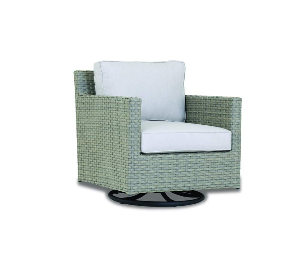 Majorca Club Chair with cushions in Cast Silver
