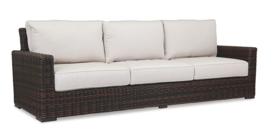 Montecito Sofa with cushions in Canvas Flax with self welt