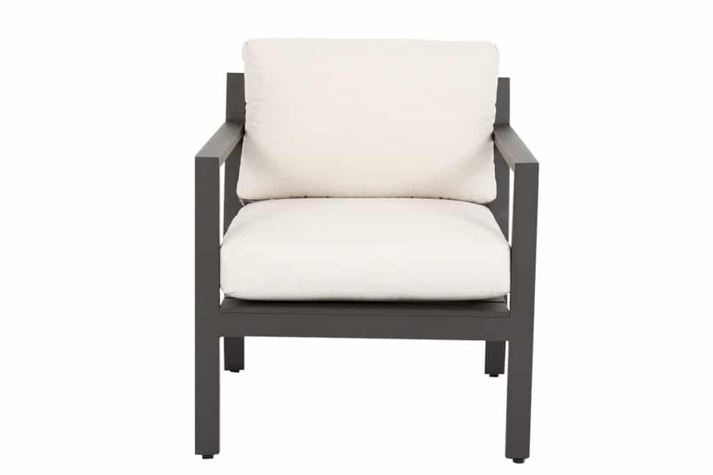 Mesa Club Chair with cushions in Cast Pumice
