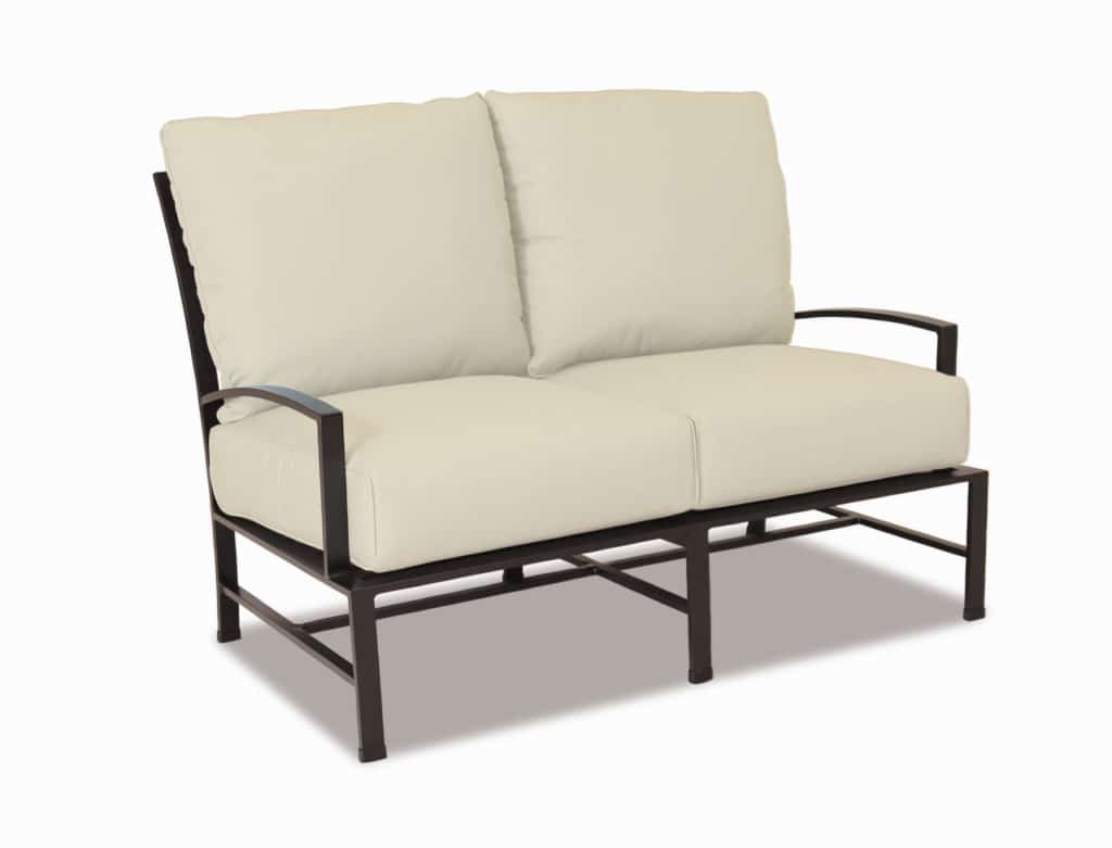 La Jolla Loveseat with cushions in Canvas Flax with self welt